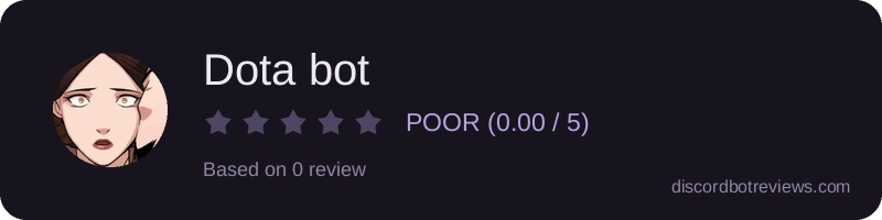 Rating widget preview for Dota bot
