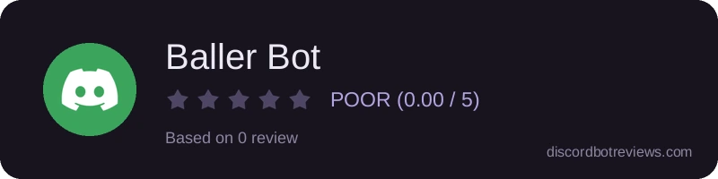 Rating widget preview for Baller Bot