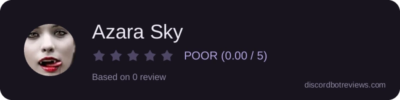 Rating widget preview for Azara Sky