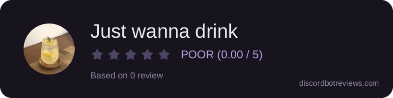 Rating widget preview for Just wanna drink