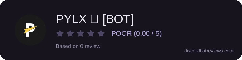 Rating widget preview for PYLX ✧ [BOT]
