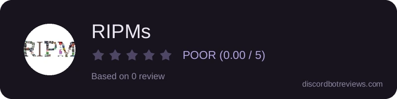 Rating widget preview for RIPMs