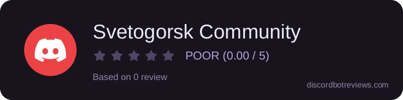 Rating widget preview for Svetogorsk Community