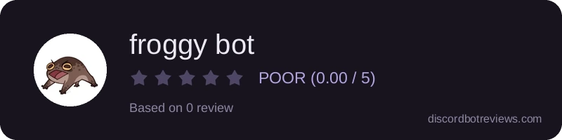 Rating widget preview for froggy bot
