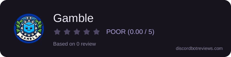 Rating widget preview for Gamble