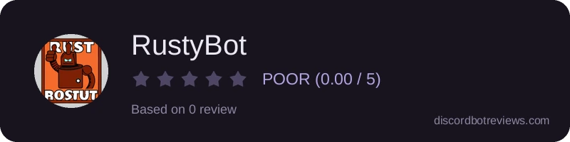 Rating widget preview for RustyBot