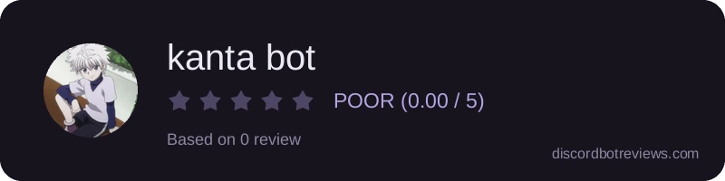 Rating widget preview for kanta bot