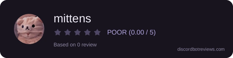 Rating widget preview for mittens