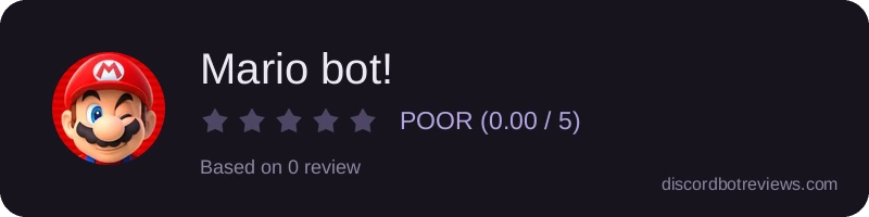 Rating widget preview for Mario bot!