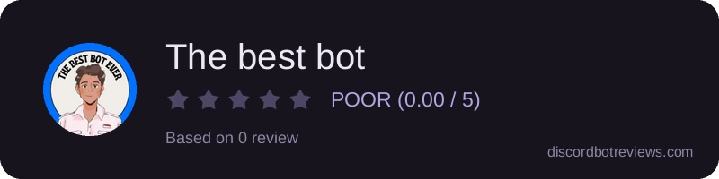 Rating widget preview for The best bot