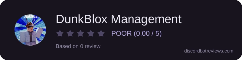 Rating widget preview for DunkBlox Management