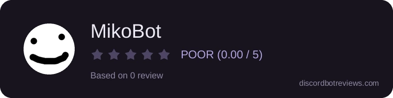 Rating widget preview for MikoBot
