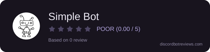 Rating banner for Simple Bot