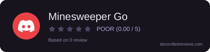 Rating banner for Minesweeper Go
