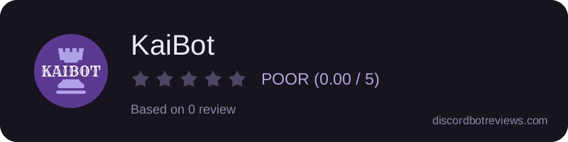Rating widget preview for KaiBot