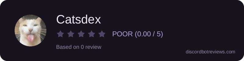 Rating widget preview for Catsdex