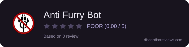Rating widget preview for Anti Furry Bot
