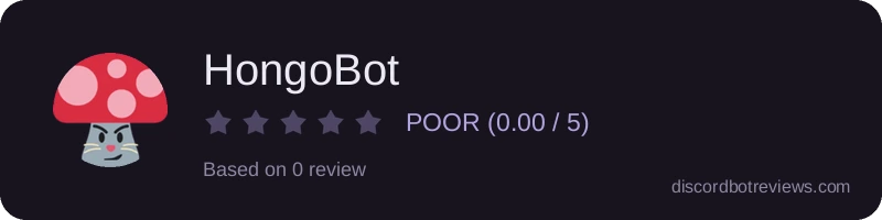 Rating widget preview for HongoBot