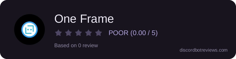 Rating widget preview for One Frame