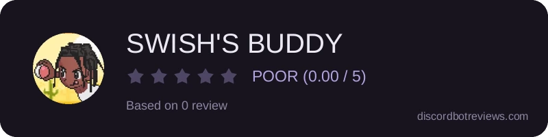 Rating widget preview for SWISH'S BUDDY