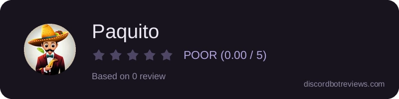 Rating widget preview for Paquito