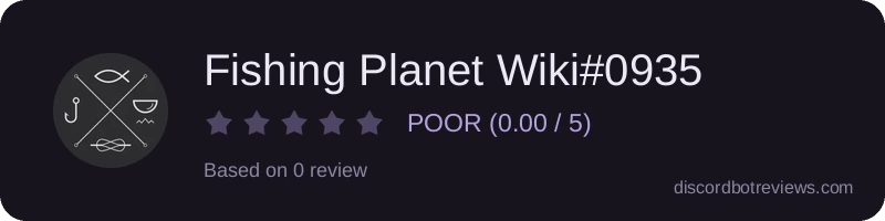 Rating widget preview for Fishing Planet Wiki#0935