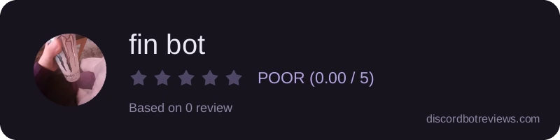 Rating banner for fin bot