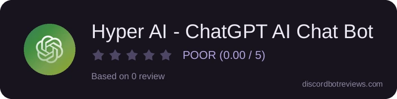 Rating widget preview for Hyper AI - ChatGPT AI Chat Bot