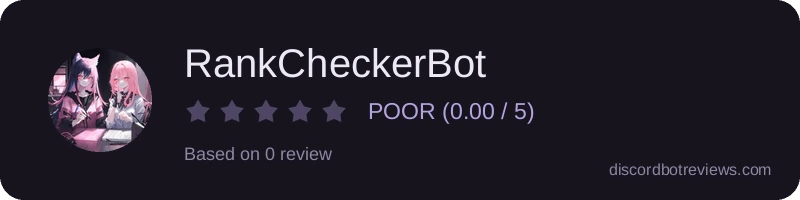 Rating widget preview for RankCheckerBot