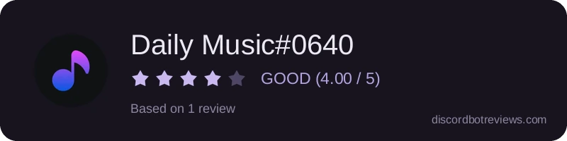 Rating widget preview for Daily Music#0640
