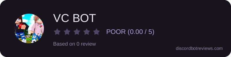 Rating widget preview for VC BOT