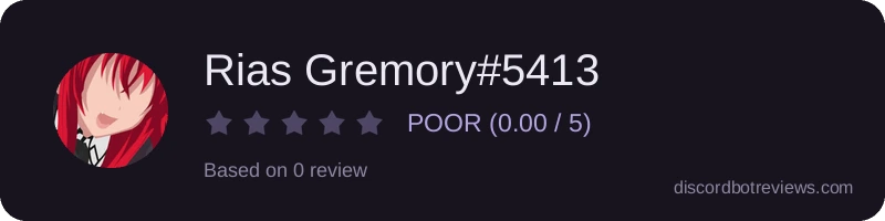 Rating widget preview for Rias Gremory#5413