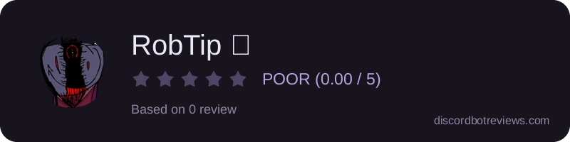 Rating widget preview for RobTip 🤖