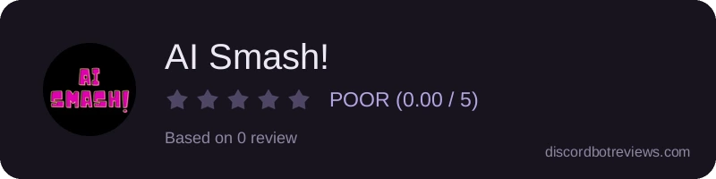 Rating widget preview for AI Smash!