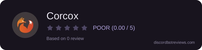 Rating widget preview for Corcox