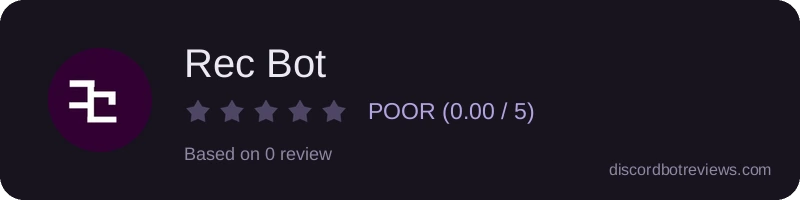 Rating widget preview for Rec Bot
