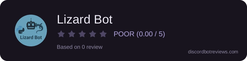 Rating widget preview for Lizard Bot