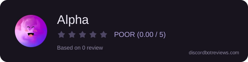 Rating widget preview for Alpha