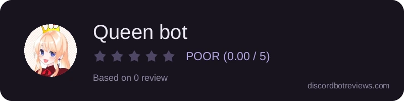 Rating banner for Queen bot
