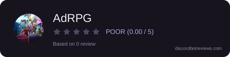 Rating widget preview for AdRPG
