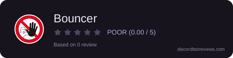 Rating widget preview for Bouncer