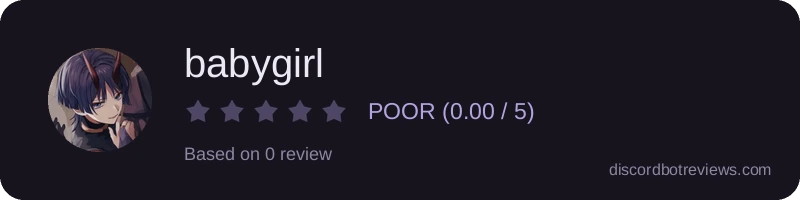 Rating widget preview for babygirl