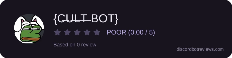 Rating widget preview for {C̶U̶L̶T̶ BOT}