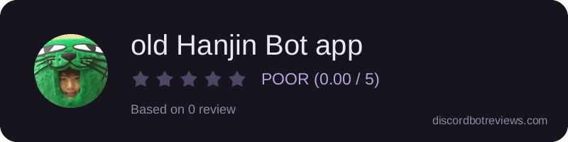 Rating banner for old Hanjin Bot app