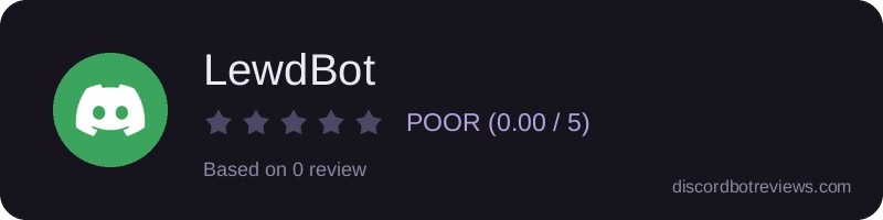 Rating widget preview for LewdBot