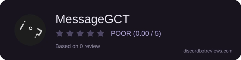 Rating widget preview for MessageGCT