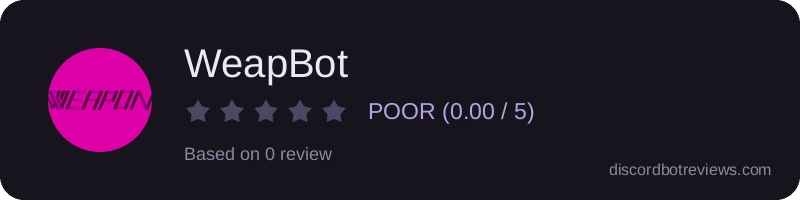 Rating widget preview for WeapBot