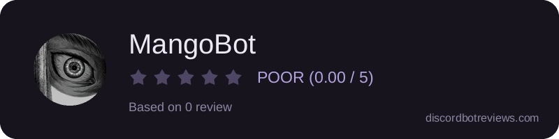 Rating widget preview for MangoBot