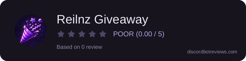 Rating widget preview for Reilnz Giveaway