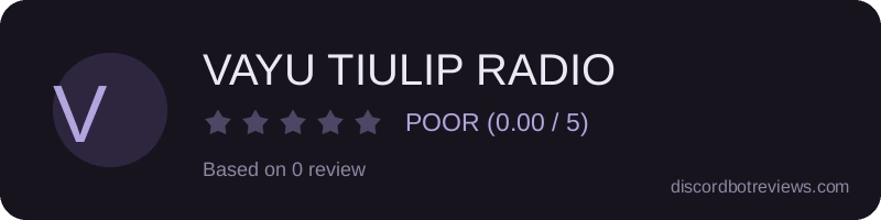Rating widget preview for VAYU TIULIP RADIO